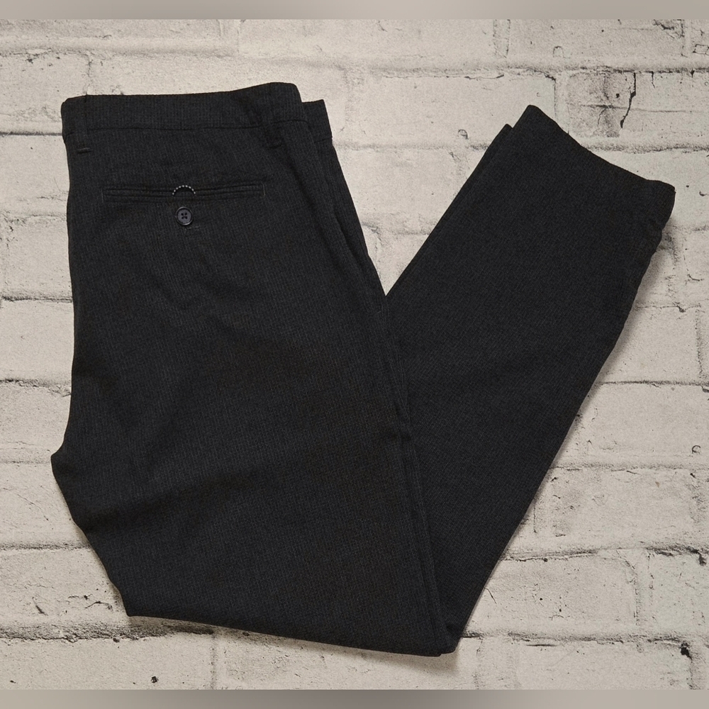 Ted Baker London Mens 38R Charcoal Micro Check Tailored Dress Pants